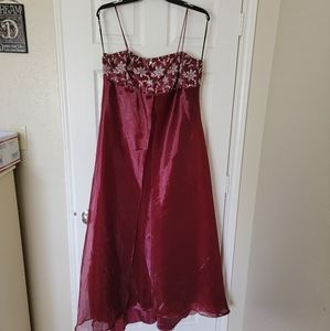 SALE-Maroon Prom Dress